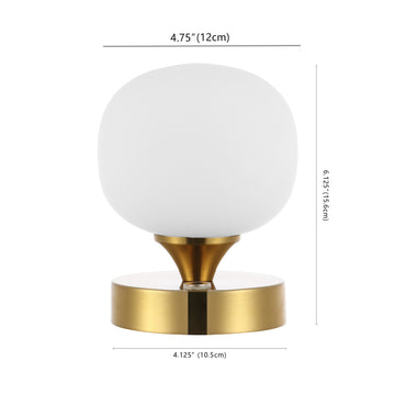 Owen 6.13" Bohemian Farmhouse Iron Rechargeable Integrated LED Table Lamp